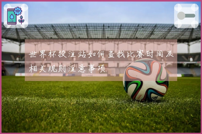 世界杯投注站如何查找比赛时间及相关规则注意事项